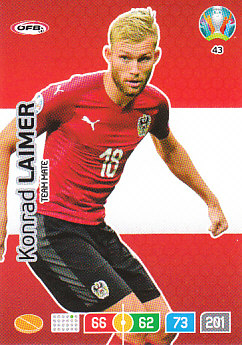 Konrad Laimer Austria Panini UEFA EURO 2020#043